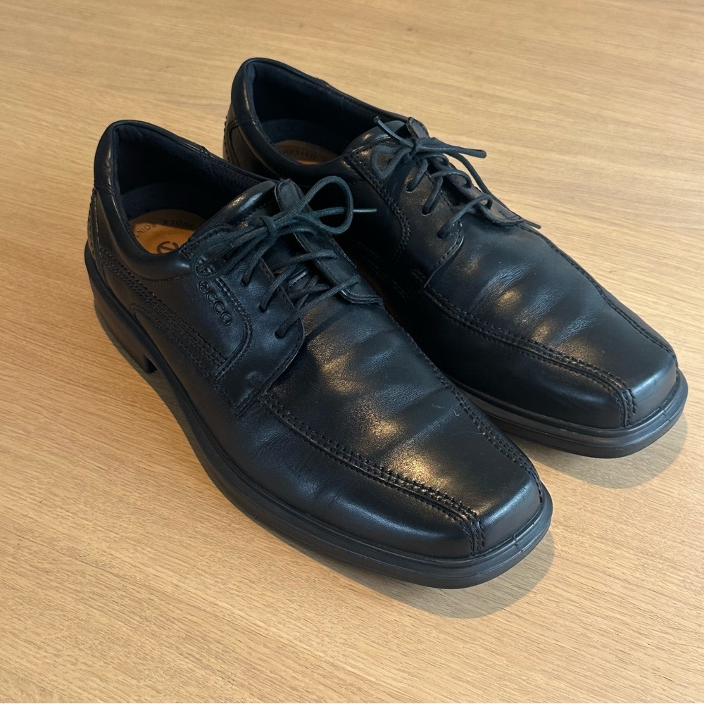Men's ECCO Helsinki 2 Bike Toe Tie Casual Shoe EU 45 US 11 Black Oxford